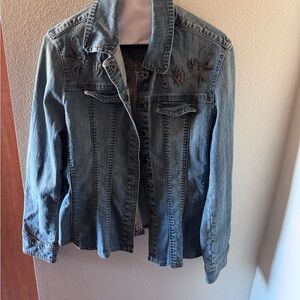 Embroidered Blue Denim Jacket